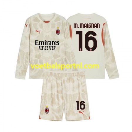 AC Milan Mike Maignan 16 Doelman Kind Third Tenue 2024-25 L/S